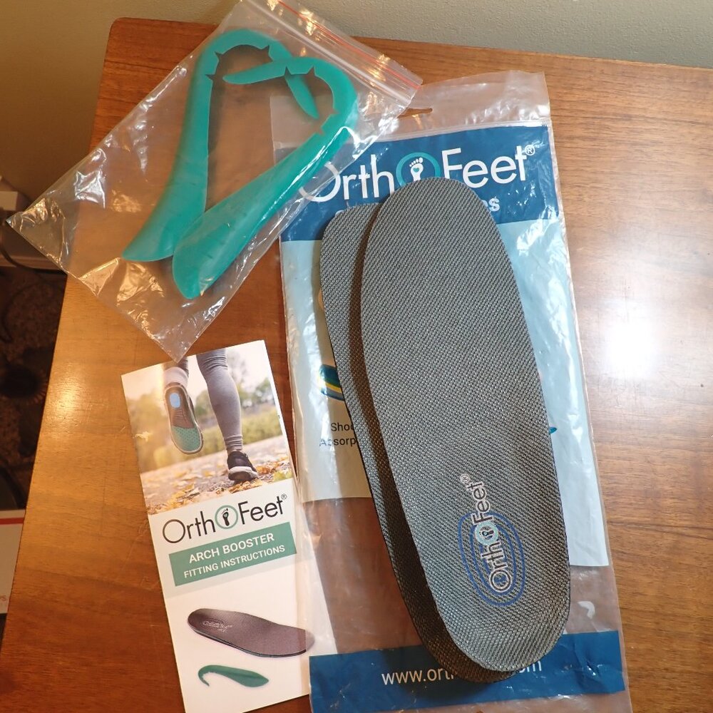 Orthofeet Orthotic Insoles with Arch Booster Men's Wide Size 11.5